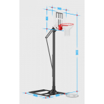 Стойка баскетбольная (под противовес) с регулируемой высотой щита